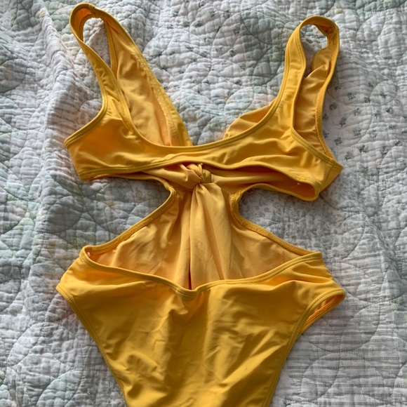 Yellow one piece bathing suit - Picture 2 of 2